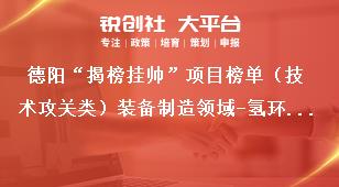 德陽“揭榜掛帥”項目榜單（技術(shù)攻關(guān)類）裝備制造領(lǐng)域-氫環(huán)境下的材料力學(xué)性能試驗研究實施周期與考核指標獎補政策