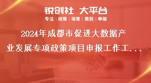 2024年成都市促進大數(shù)據(jù)產(chǎn)業(yè)發(fā)展專項政策項目申報工作工作要求獎補政策