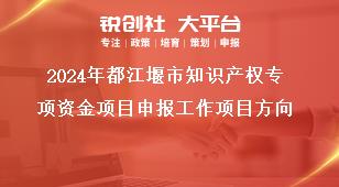 2024年都江堰市知識產(chǎn)權(quán)專項資金項目申報工作項目方向獎補(bǔ)政策