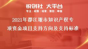 2021年都江堰市知識產權專項資金項目支持方向及支持標準獎補政策