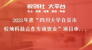 2021年度“四川大學(xué)自貢市校地科技合作專項(xiàng)資金”項(xiàng)目申報(bào)支持項(xiàng)目類別獎(jiǎng)補(bǔ)政策