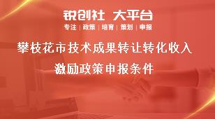 攀枝花市技術(shù)成果轉(zhuǎn)讓轉(zhuǎn)化收入激勵政策申報條件獎補(bǔ)政策