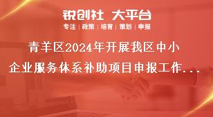 青羊區(qū)2024年開(kāi)展我區(qū)中小企業(yè)服務(wù)體系補(bǔ)助項(xiàng)目申報(bào)工作聯(lián)系方式獎(jiǎng)補(bǔ)政策